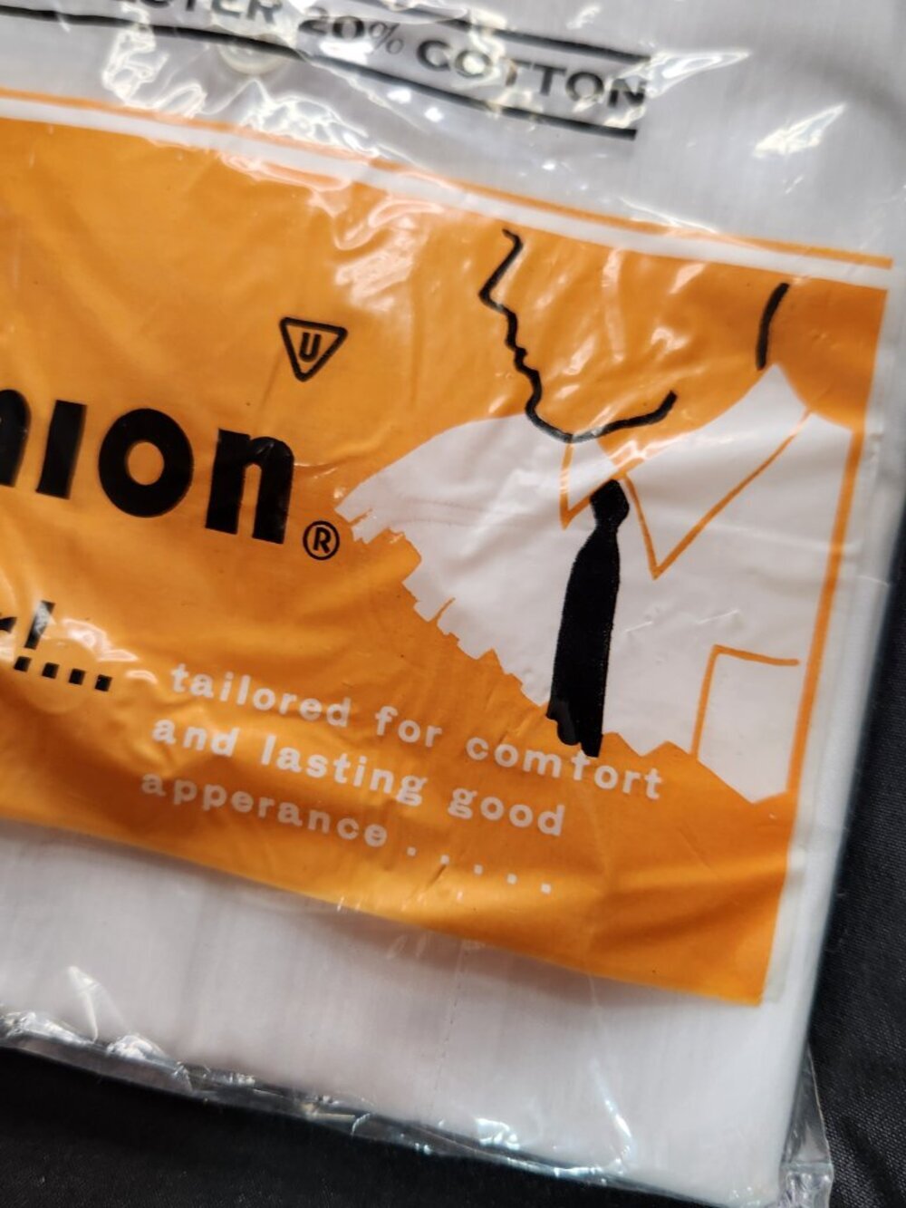 Vintage Union Wash & Wear Mens White Collared Shirt Size 15 NOS - Picture 3 of 8